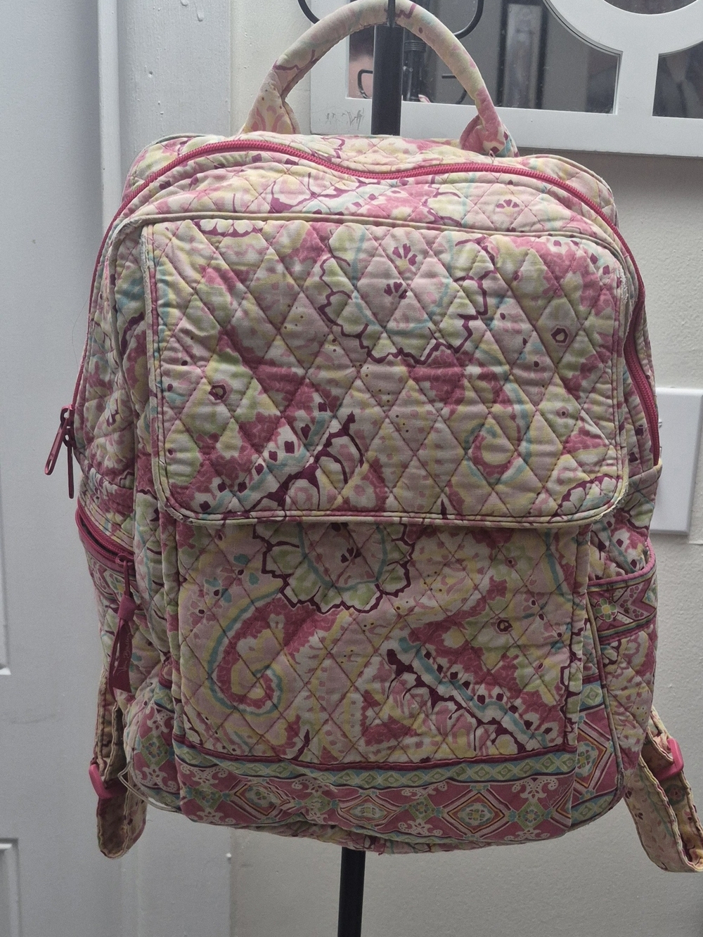 Quilted Floral Pink Multi Vera Bradley Stylish quilted women's Everyday Backpack